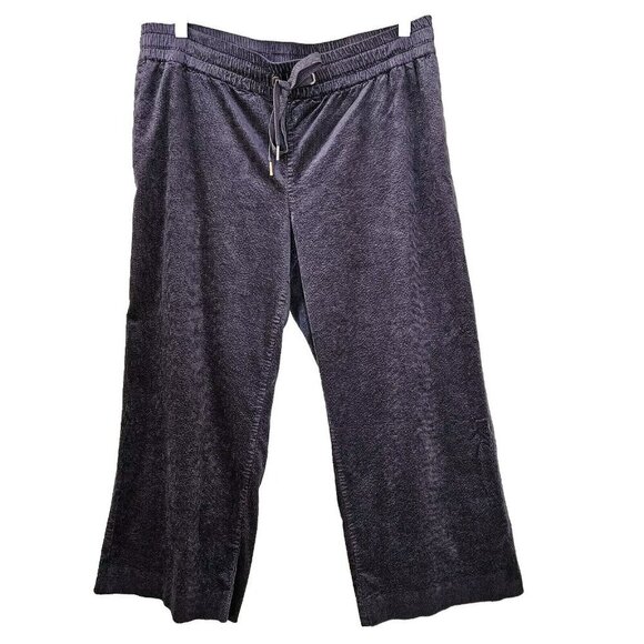 Raffaello Rossi Pants Women 44 L Gray Cropped Wide Leg Microcords Camilla 6/8 O - Picture 12 of 16